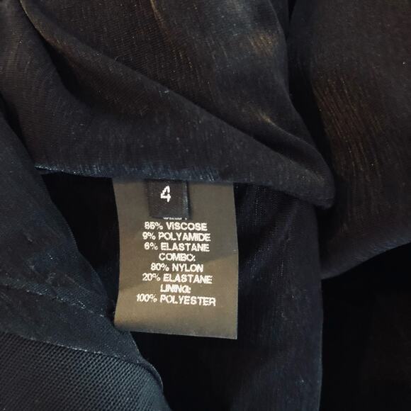 Yigal Azrouel Green & Black Mesh Bodycon Dress Sleeveless Women's Size 4 - Picture 12 of 12